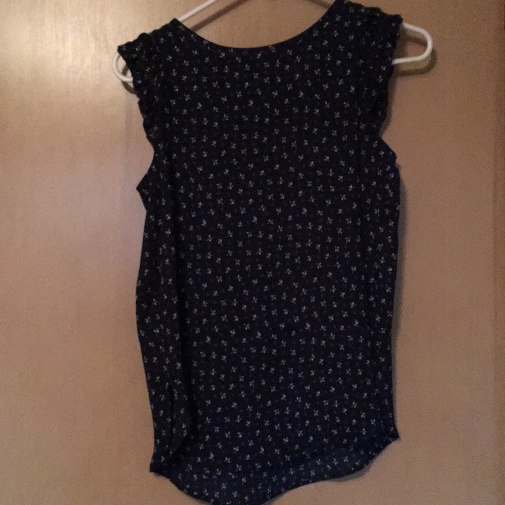Women’s XXSP navy sleeveless blouse